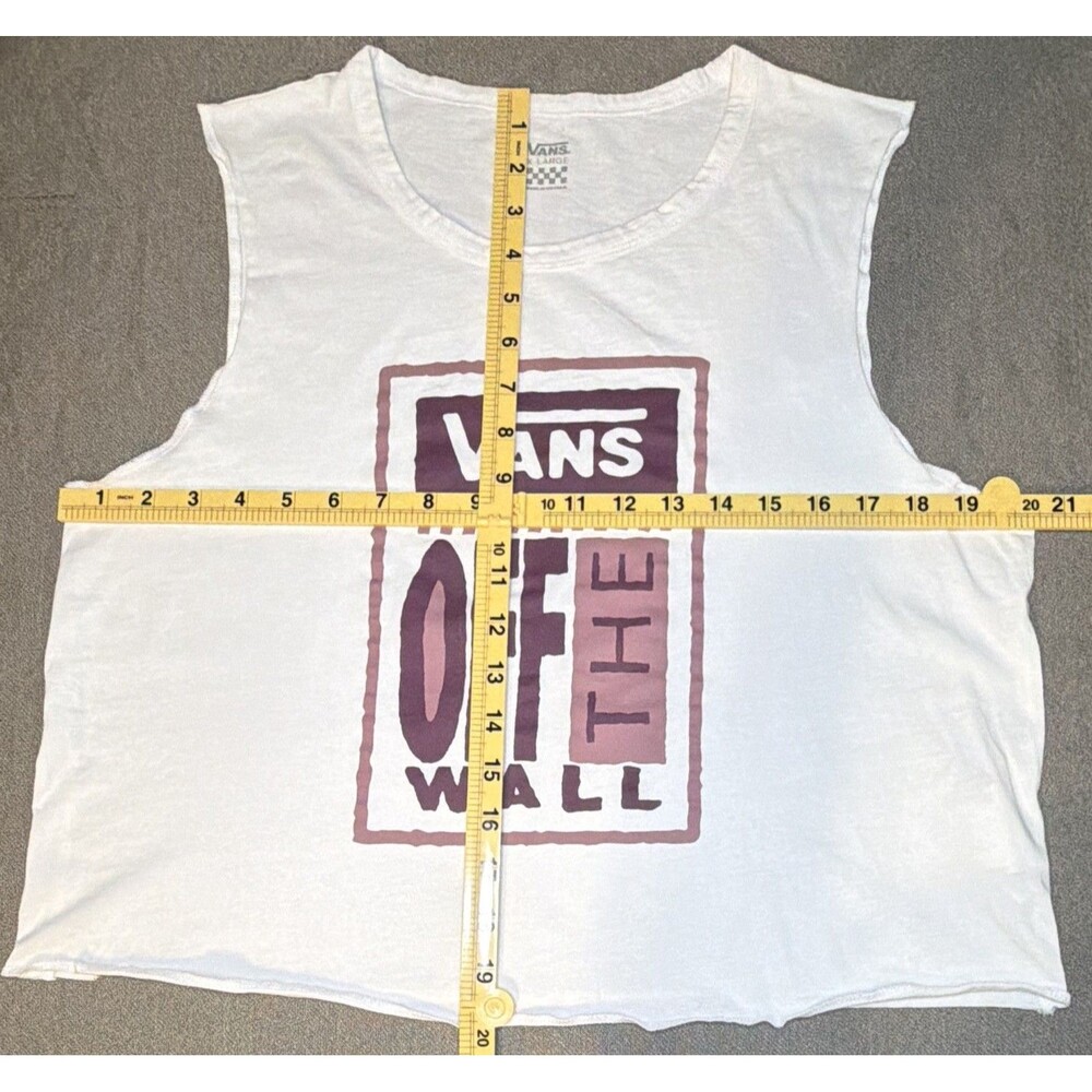 VANS Off The Wall White Graphic Print Crew Neck unisex T-Shirt X-Large skater